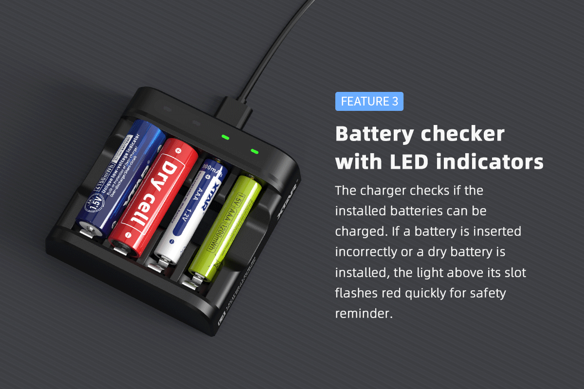 Cargador Xtar L4 Usb-C Aa/Aaa - Li-Ion/Nimh