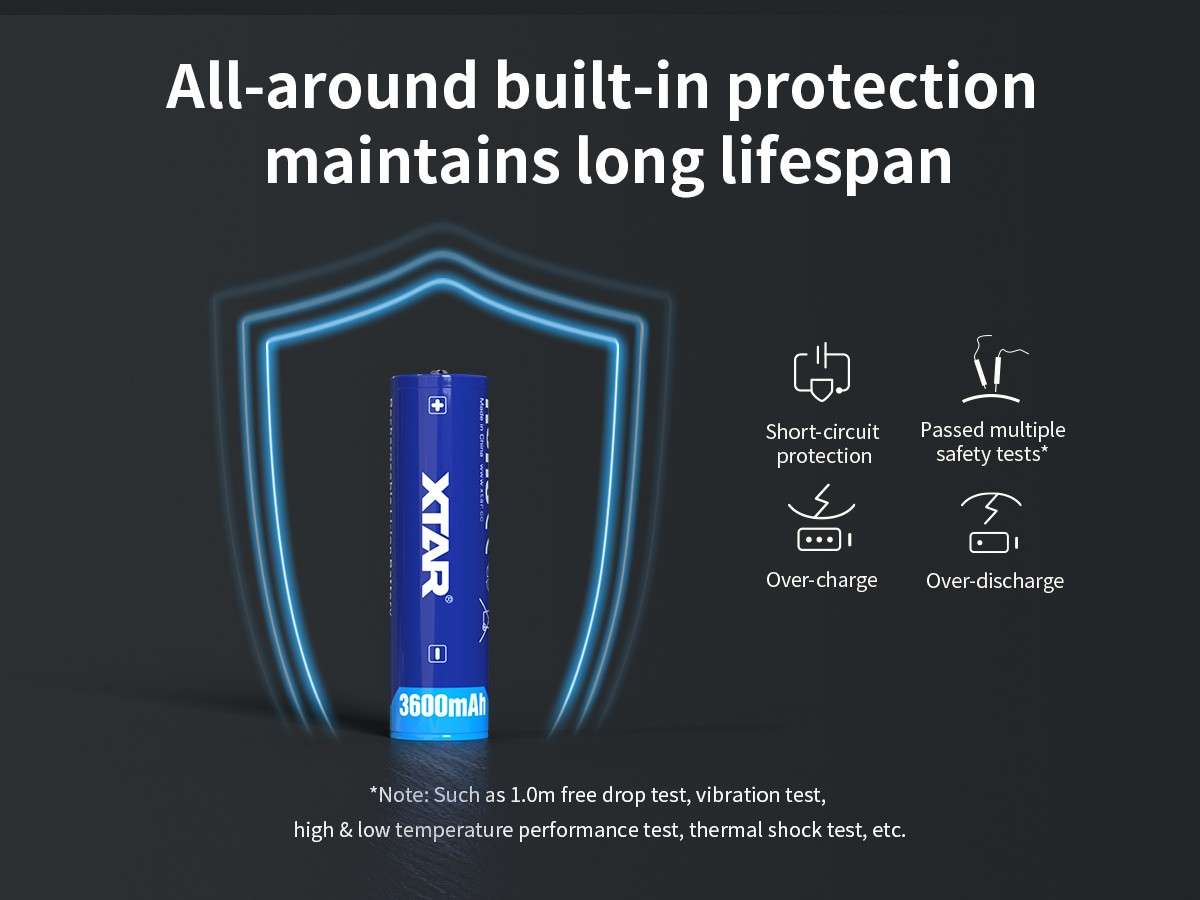 Batería Xtar 18650 3600Mah 10A Protegida Original