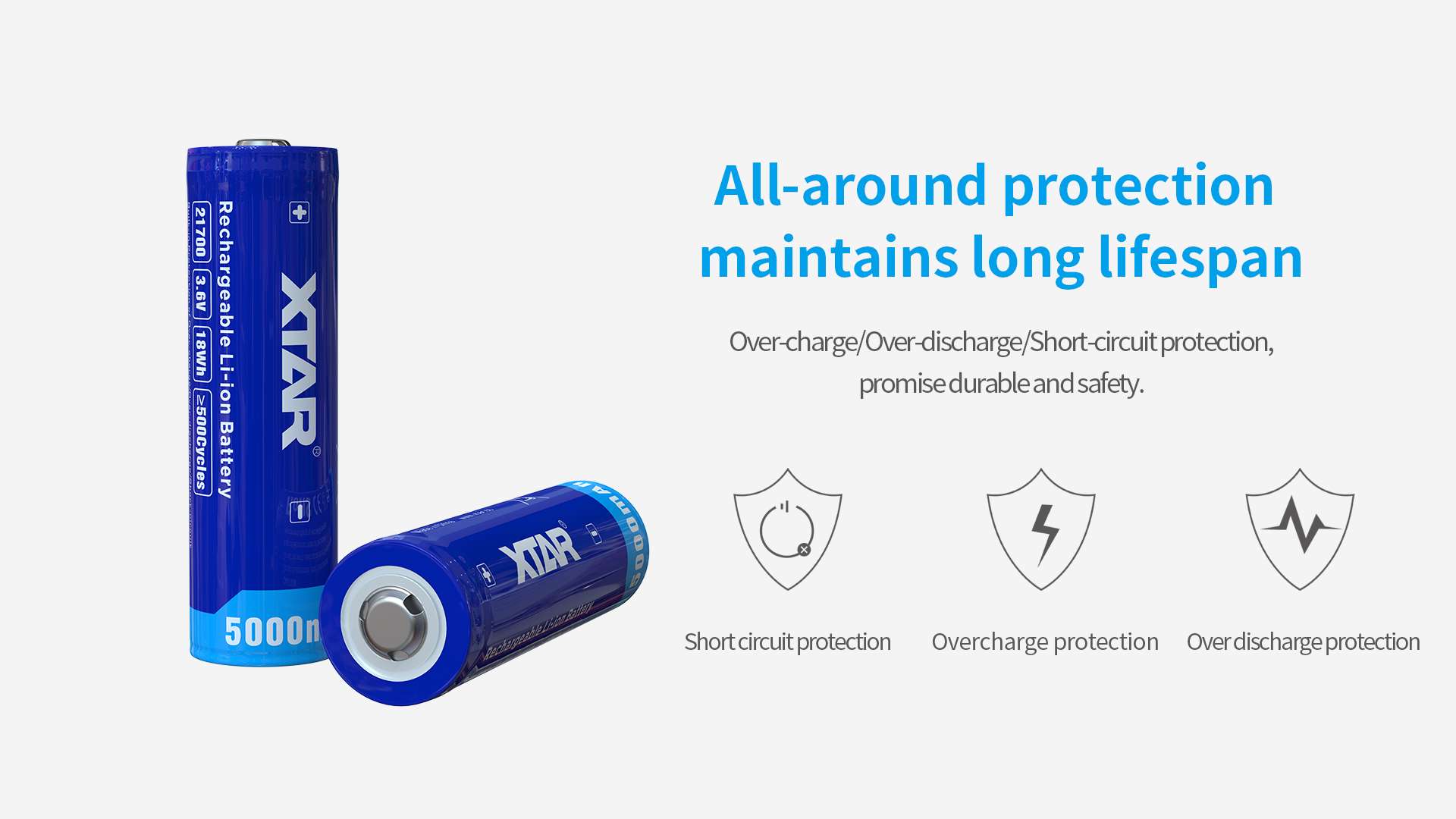 Batería Xtar 21700 5000Mah 10A Protegida Original