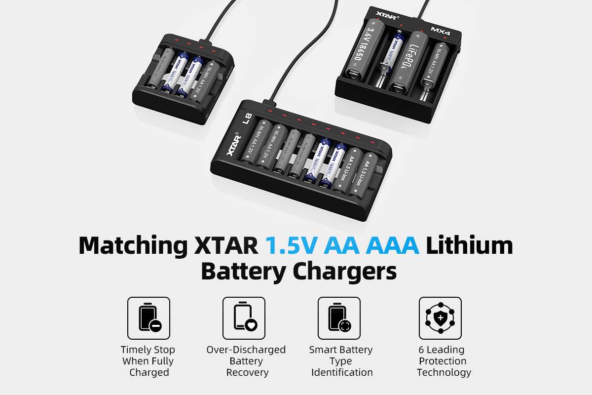 Pack Pilas Xtar Aaa Recargable 1000Mah Li-Ion (4)