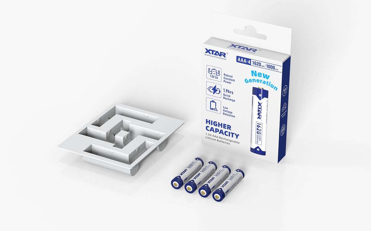 Pack Pilas Xtar Aaa Recargable 1000Mah Li-Ion (4)