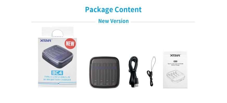 Cargador Xtar Bc4 Powerbank Usb-C Aa/Aaa - Li-Ion/Nimh
