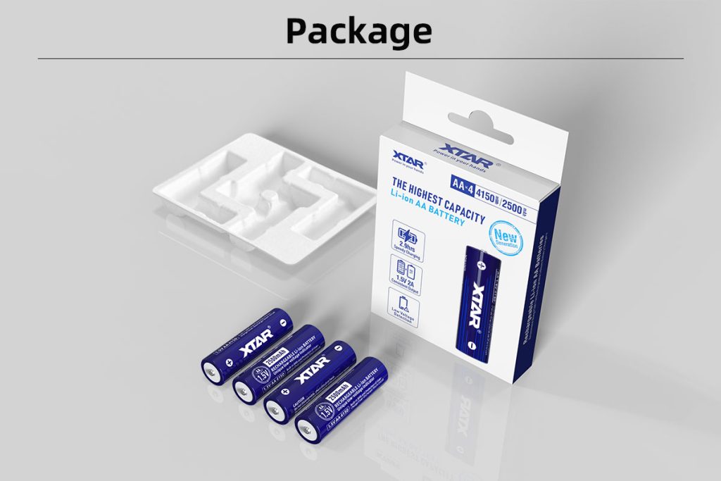 Pack Pilas Xtar Aa Recargable 2500Mah Li-Ion (4)