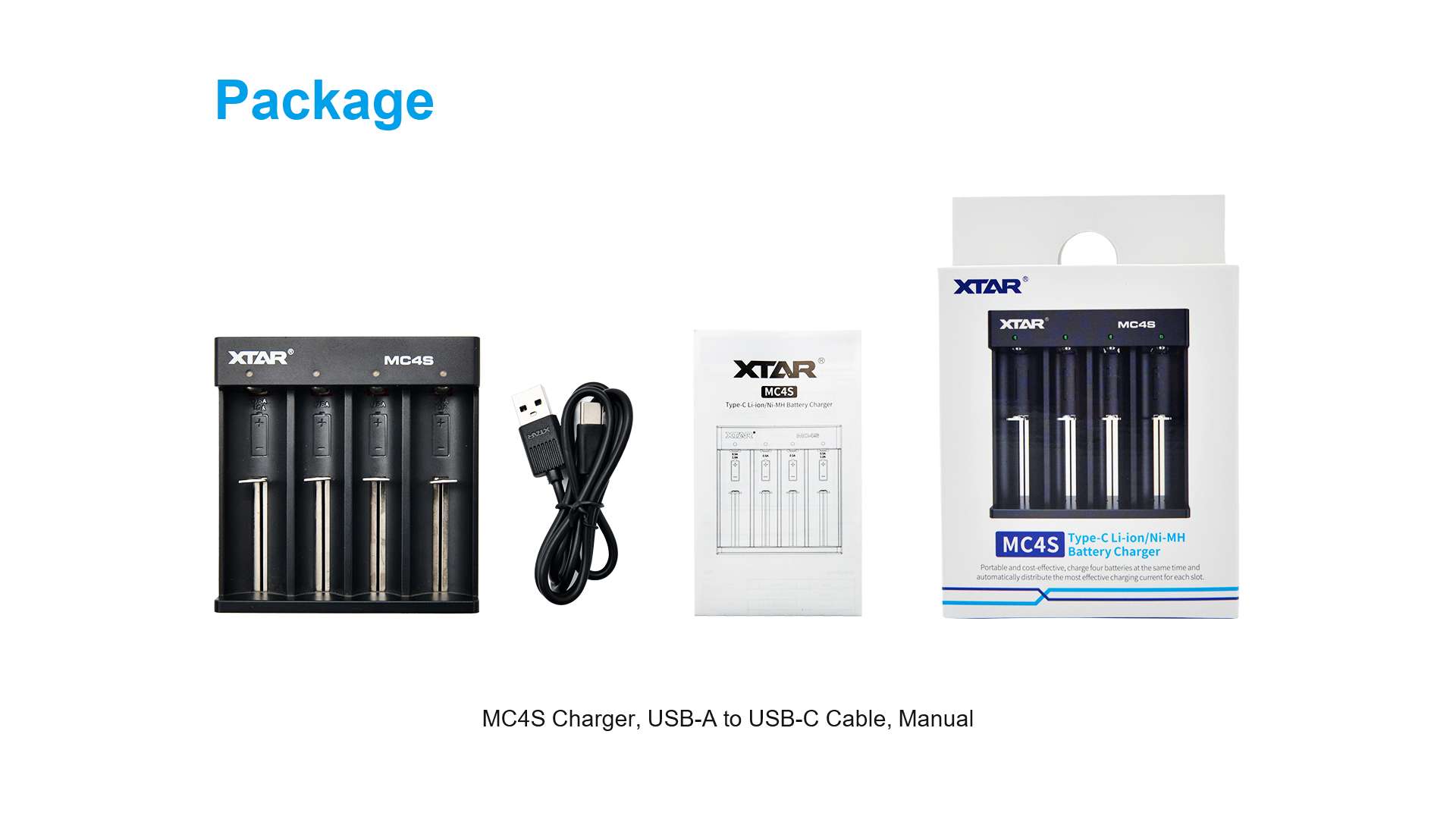 Cargador Baterías Xtar Mc4S Usb-C 4-Canales Original