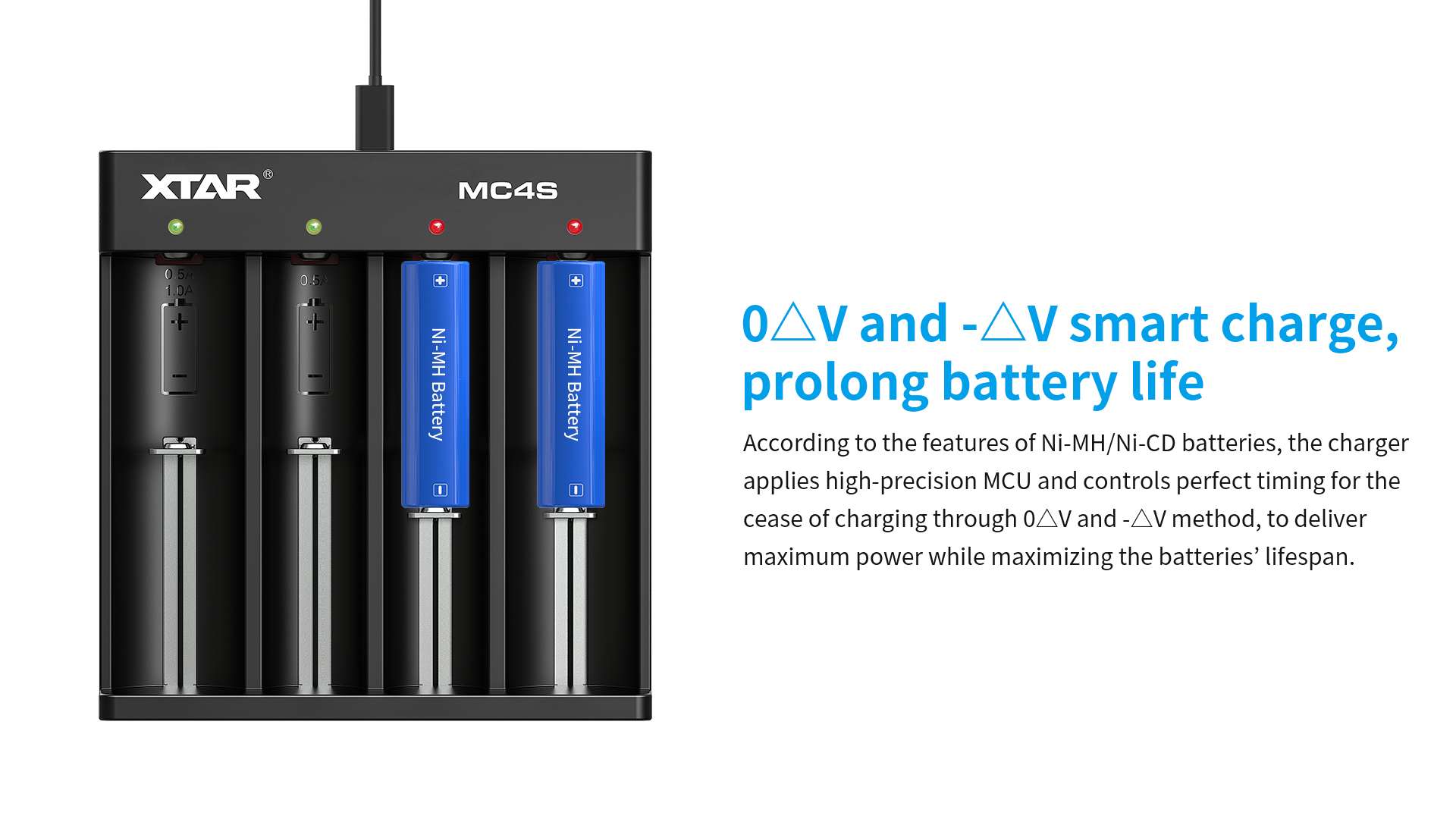Cargador Baterías Xtar Mc4S Usb-C 4-Canales Original