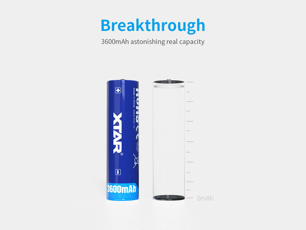 Batería Xtar 18650 3600Mah 10A Protegida Original