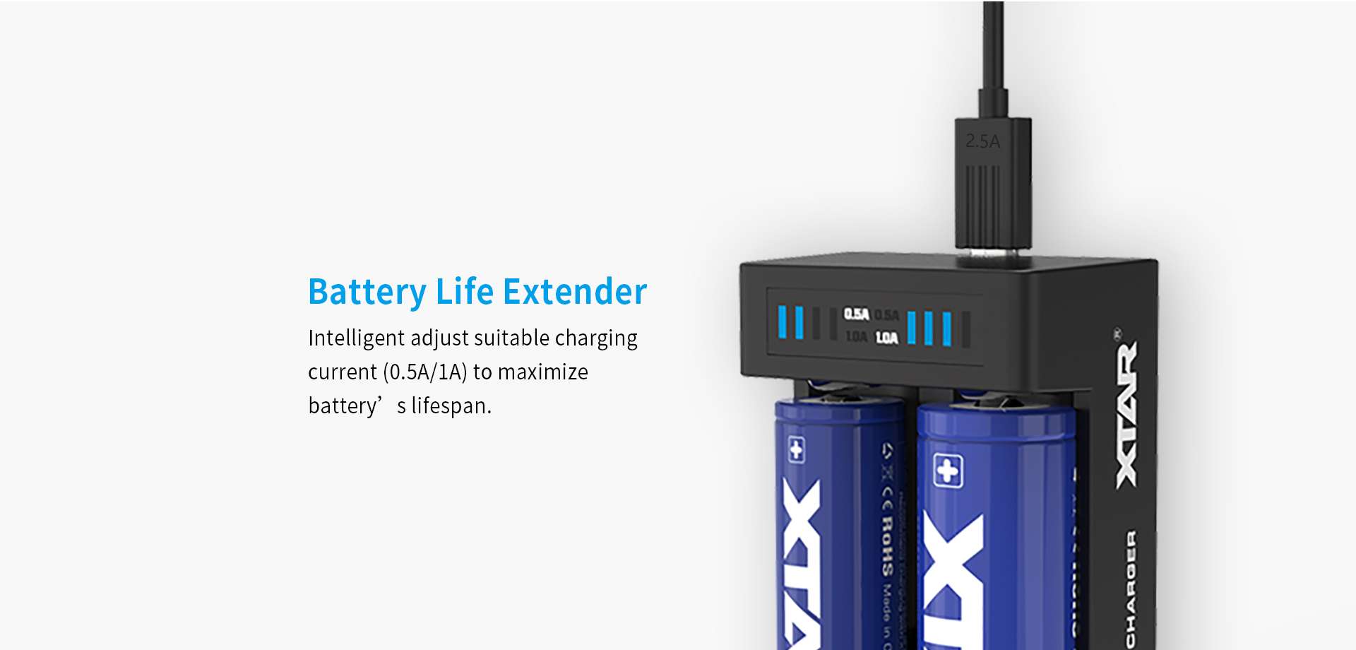 Cargador Baterías Xtar Mc2 Plus Micro-Usb 2-Canales Original