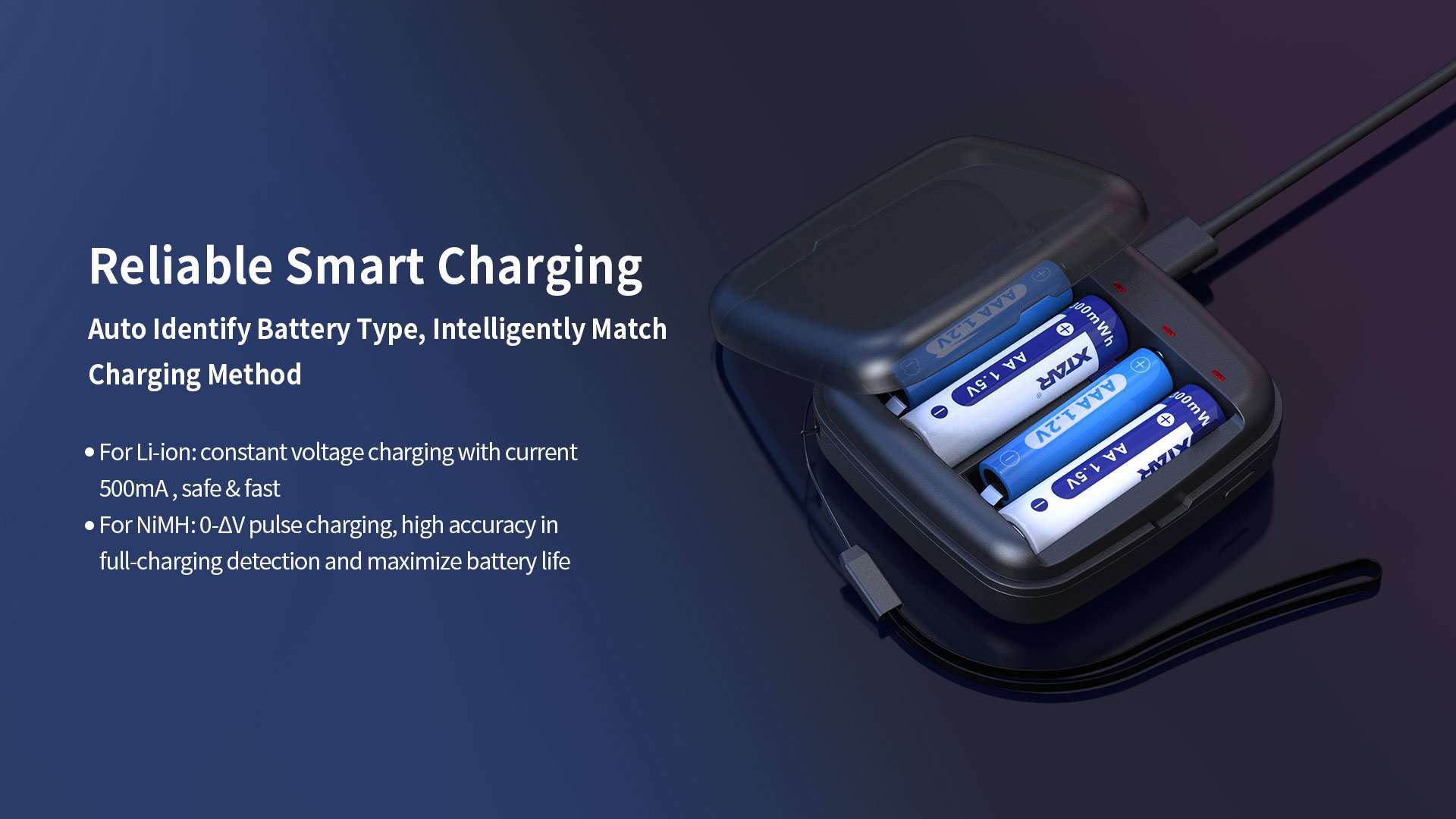 Cargador Xtar Bc4 Powerbank Usb-C Aa/Aaa - Li-Ion/Nimh