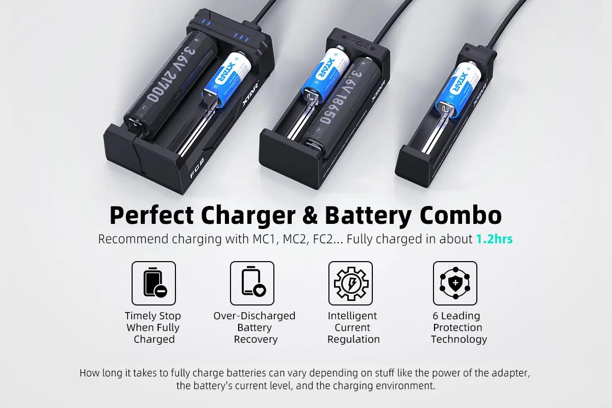 Batería Xtar 16340 850Mah 2.5A Protegida Original
