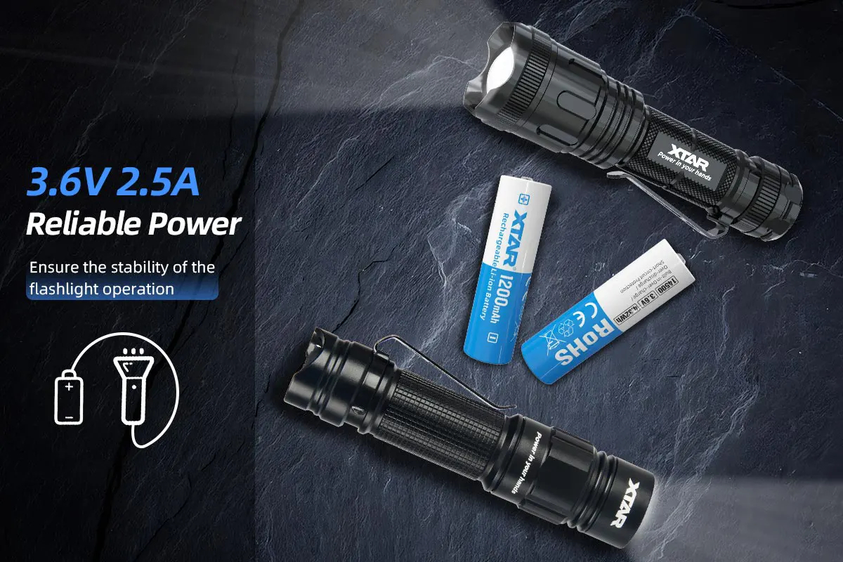 Batería Xtar 14500 1200Mah 2.5A Protegida Original