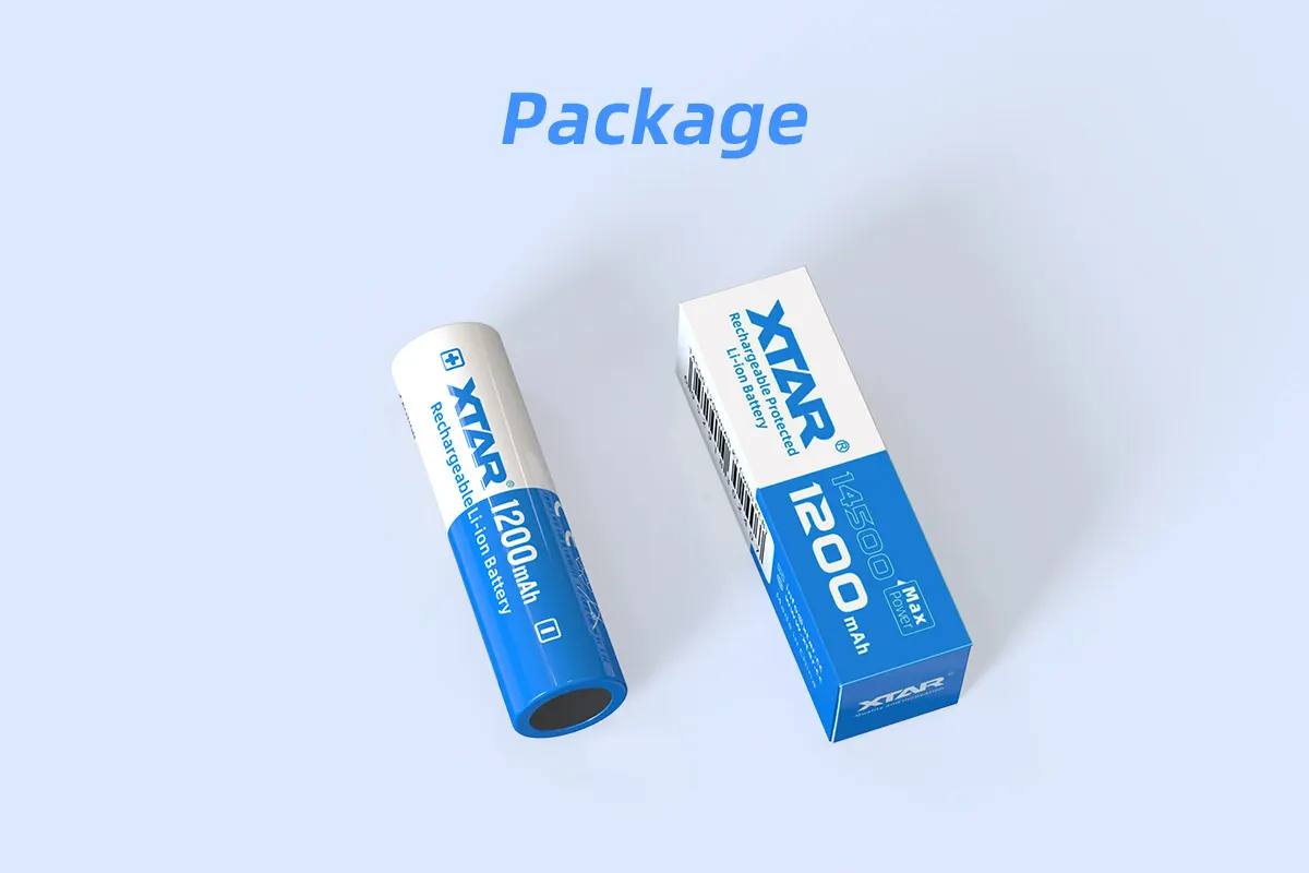 Batería Xtar 14500 1200Mah 2.5A Protegida Original