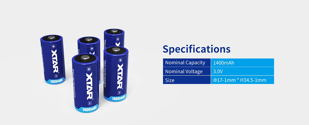 Pila Xtar Litio Cr123A 1400Mah Original