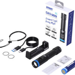 Alternative view of Linterna XTAR Buceo D20 Press 1200lm IPX8 100m alcance 140m
