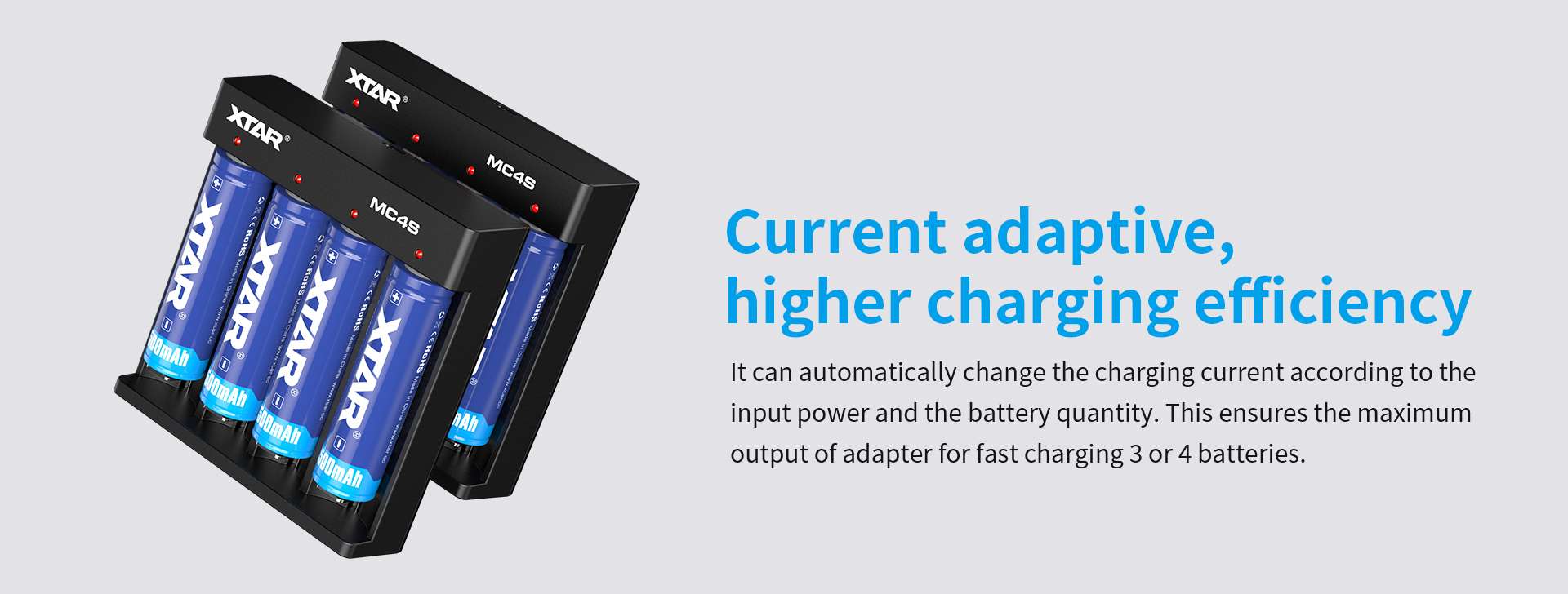 Cargador Baterías Xtar Mc4S Usb-C 4-Canales Original
